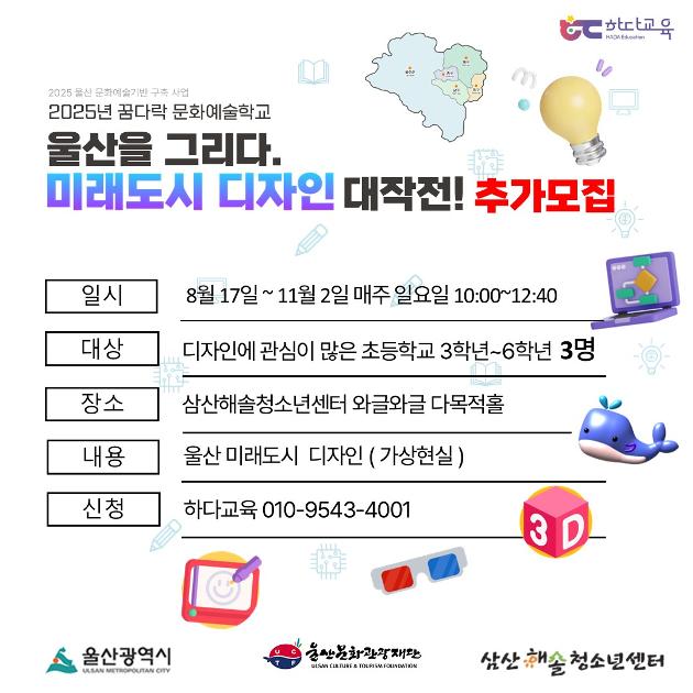 2025년 꿈다락 문화예술학교 울산을 그리다 미래도시 대작전(추가모집)