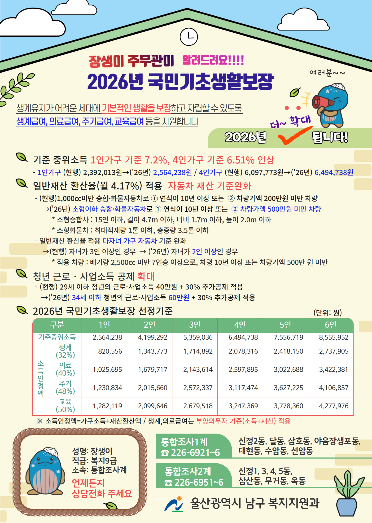 2026년 국민기초생활보장 안내