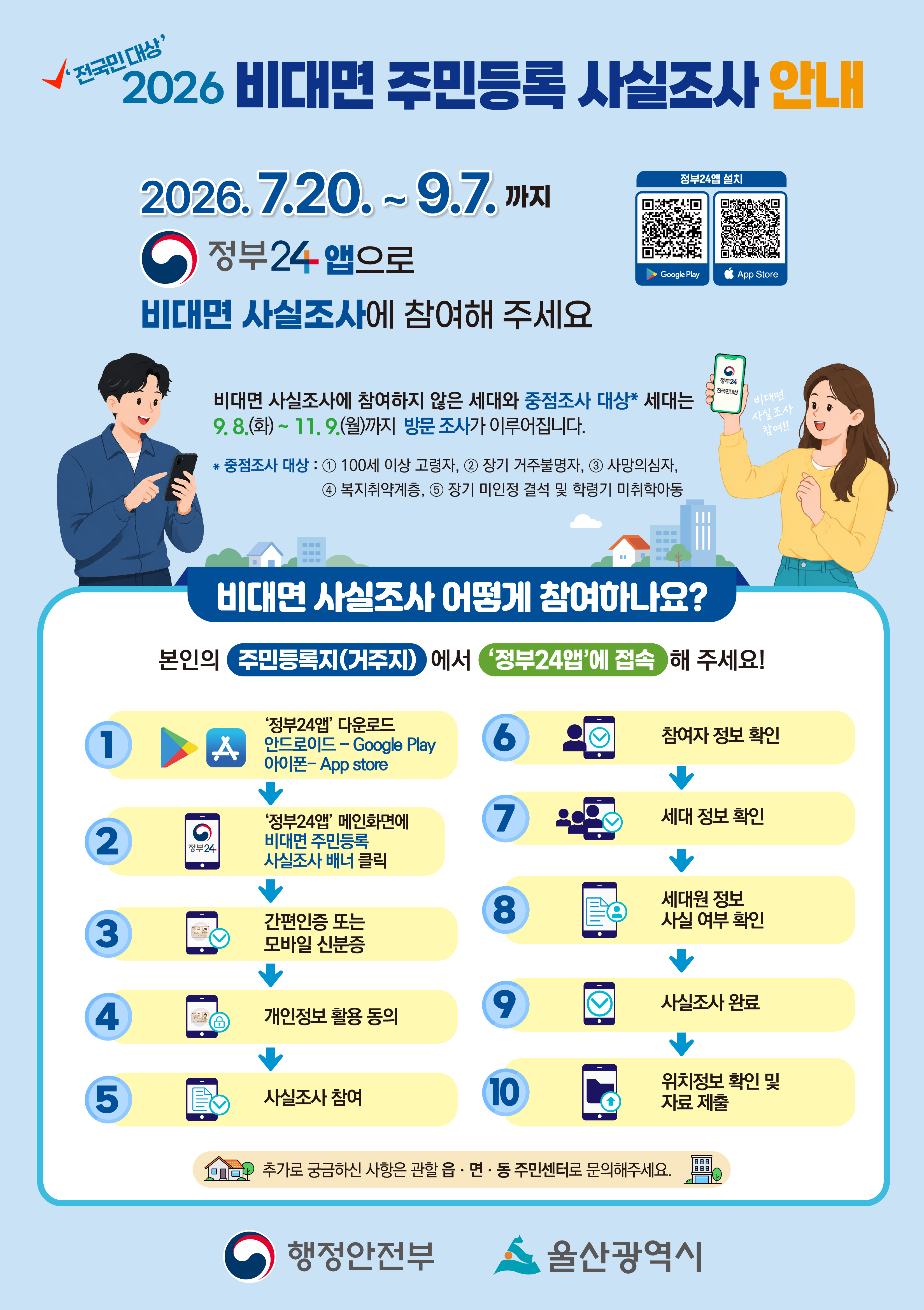 2026년 주민등록 사실조사 안내