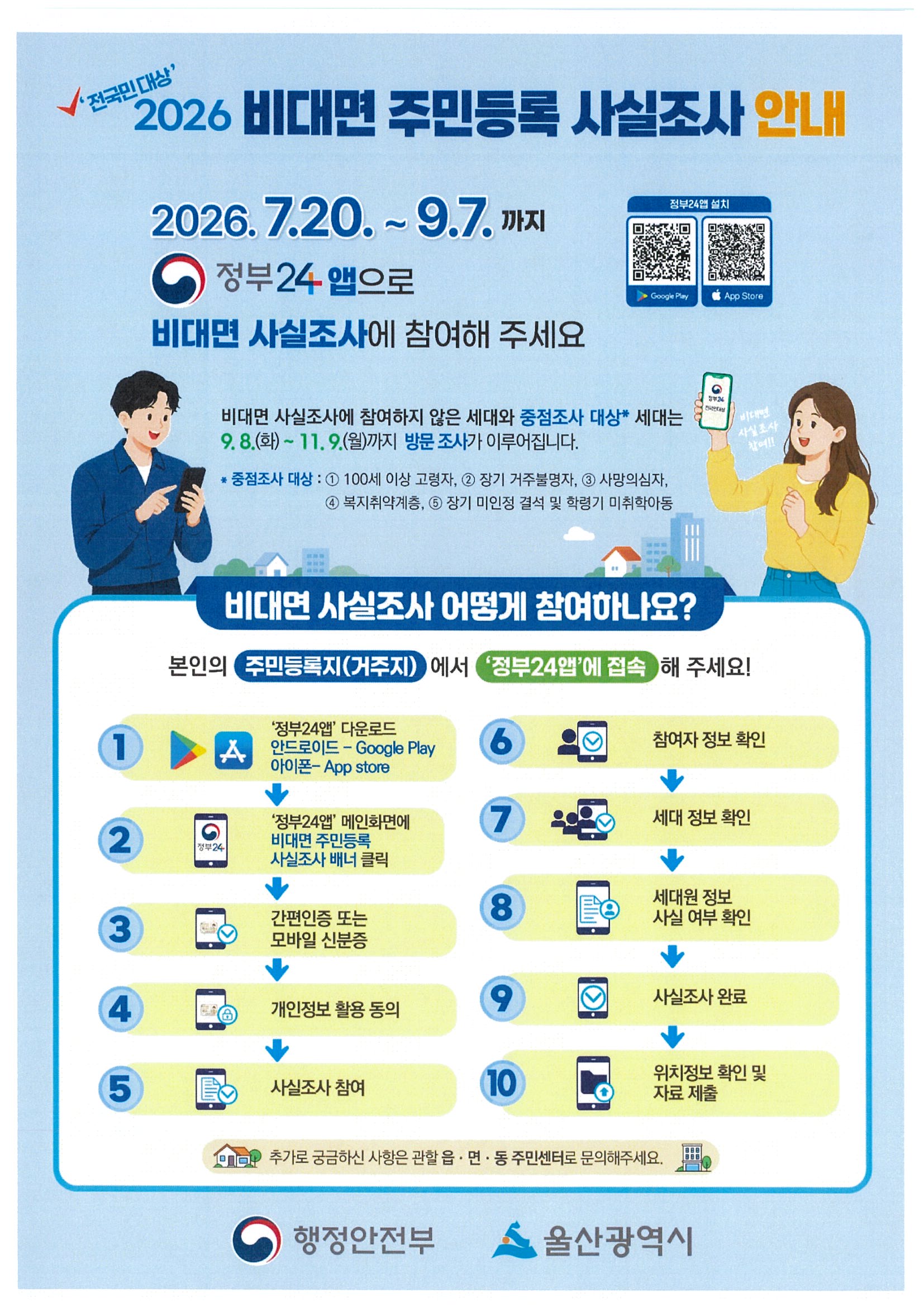  2026년 주민등록 사실조사 안내