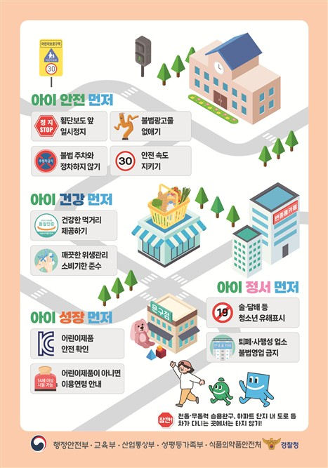 초등학교 2학기 개학기 위해요소 안전점검 캠페인