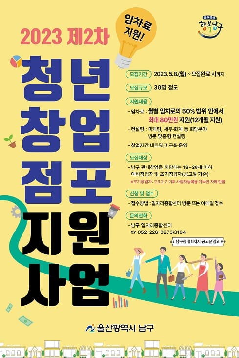 제2차 청년 창업점포 지원사업 모집