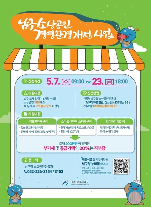 2025년 남구 소상공인 경영환경개선 사업
