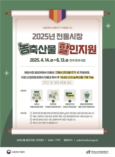 2025 전통시장 농축산물 할인지원