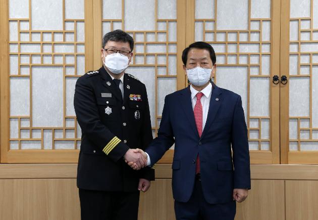4월22일 남구청 남부소방서장 내방