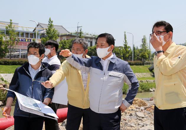 6월7일 남구청 여천천 지방하천 정비사업 현장점검