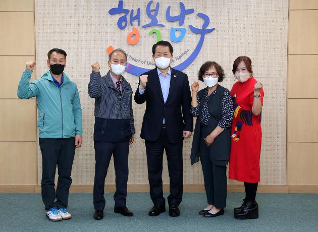 4월19일 삼산현대시장 상인회 내방