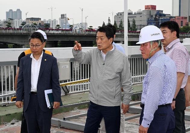 7월7일 울산교 보행환경 개선사업 현장 점검