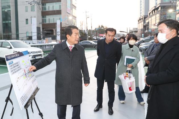 12월27일 여천천 공영주차장 증설공사 준공 현장방문 