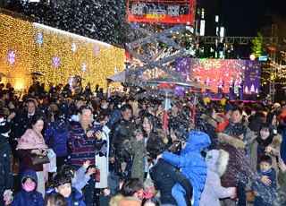 三山デザイン通りの雪花祭り