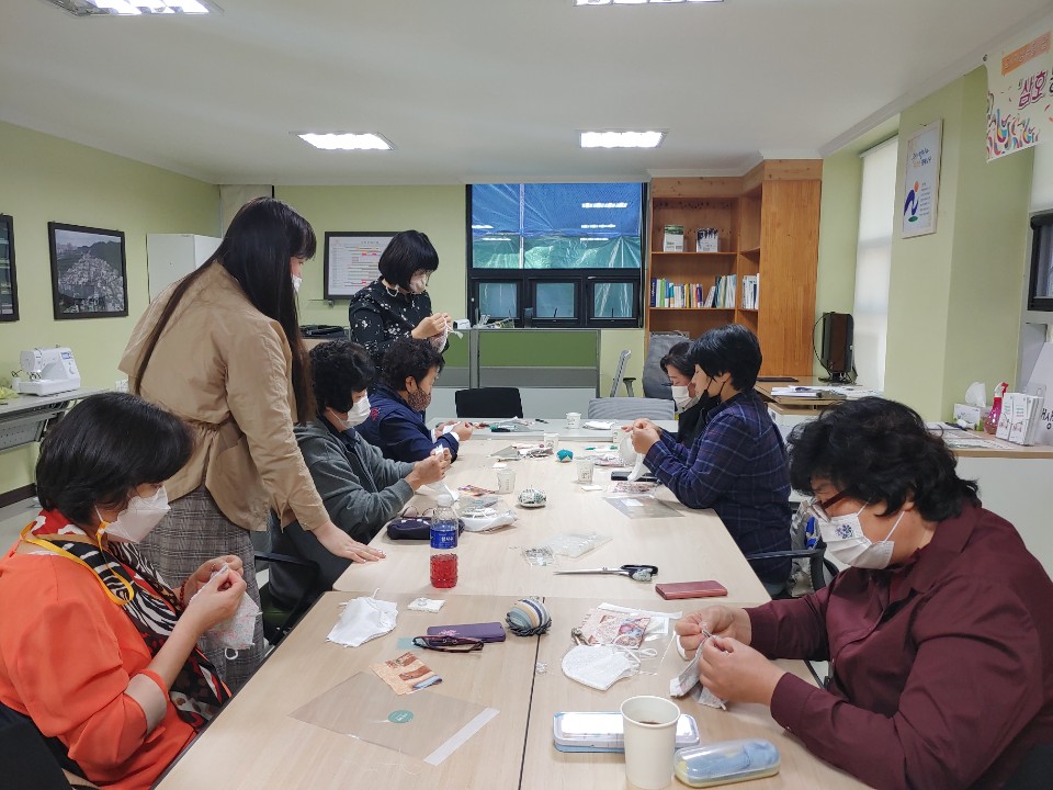 [삼호동] 삼삼호호 소소한 마을강좌(자수마스크만들기)